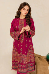 2PC -DHANAK HEAVY EMBROIDERED WITH HEAVY EMBROIDERED SLEEVES - Party Wear