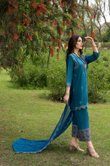 Lawn Airjet 3 Piece Shirt Trousers & Dupatta EC939