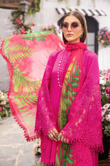 Maria.B Fabric Lawn Airjet Quality 3 Piece Shirt, Trousers & Dupatta EC167