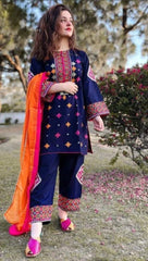 LAWN HEAVY EMBROIDERED SHIRT WITH BAMBER CHIFFON DUPATTA LC25