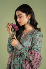 Maria.B Fabric Lawn Airjet Digital 3 Piece Shirt, Trousers & Dupatta EC833