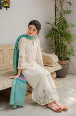 AISLING 3PC LAWN EMBROIDERED SHIRT WITH COTTON SILK DIGITAL PRINTED DUPATTA AND TROUSER MU5