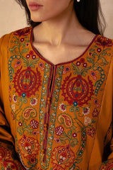 3PC DHANAK EMBROIDERED SHIRT WITH DHANAK EMBROIDERED SHAWL AND TROUSER
