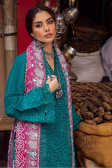 Fabric Lawn 3 Piece Shirt Trousers And Dupatta SC12