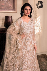 HERITAGE EDITION Organza full heavy embroidered spengle work front with full hand emblishment adha work  Organze hand made back  - Party Wear