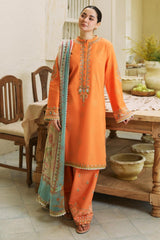 Lawn Airjet 3 Piece Shirt, Trousers And Dupatta EC420