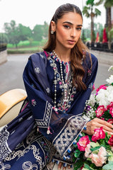 LAWN EMBROIDERED WITH COTTON SILK PTINT DUPATTA EC78