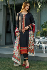 3PC SILK PRINTED SHIRT WITH PRINTED DUPATTA AND TROUSER