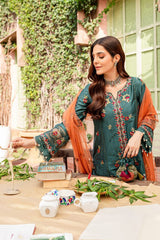 Lawn Airjet 3 Piece Shirt, Trousers & Dupatta EC210