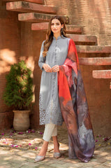 Fabric Linen 3 Piece Shirt,Trousers & Dupatta