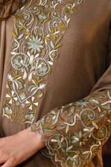 NATASHA KAMAL 3PC DHANAK EMBROIDERED SHIRT WITH DHANAK HEAVY EMBROIDERED SHAWL AND TROUSER M70