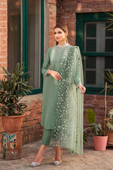 NATASHA KAMAL 3PC LAWN EMBROIDERED SHIRT WITH ORGANZA EMBROIDERED DUPPATA AND TROUSER M093
