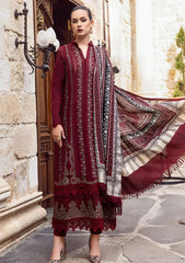 LAWN EMBROIDERED SHIRT WITH ORGANZA EMBROIDERED DUPATTA AND LAWN TROUSER EC75a