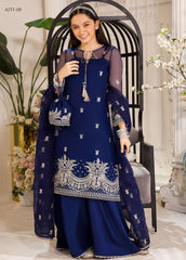 Asim Jofa Fabric Organza with Grip Trousers Atal Inner 3 Piece Shirt Trousers Dupatta EC84