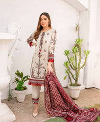 Jacquard Lawn 3 Piece Shirt, Trousers & Dupatta EC14