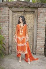 Organza 3 Piece Shirt, Trousers And Dupatta EC423