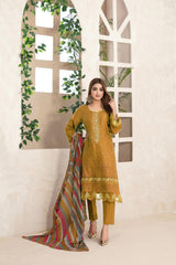 Lawn Chikankari Airjet 3 Piece Shirt, Trousers & Dupatta EC404