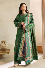 ZARA SHAH JAHAN 3PC DHANAK EMBROIDERED SHIRT WITH DHANAK EMBROIDERED DUAPTTA AND TROUSER M511