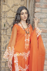 Organza 3 Piece Shirt, Trousers And Dupatta EC423