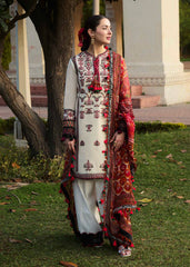 Fabric Dhanak 3 Piece Shirt Trousers Dupatta W02538