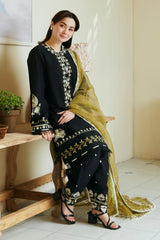 Lawn Airjet 3 Piece Shirt, Trousers And Dupatta EC416