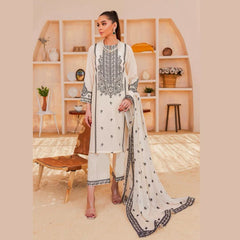 Lawn Jacquard 3 Piece Shirt, Trousers & Dupatta EC87