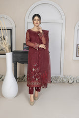 Organza 3 Piece Shirt, Trousers And Dupatta EC425