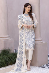 Fabric Linen 3 Piece Shirt,Trousers & Dupatta - Party Wear