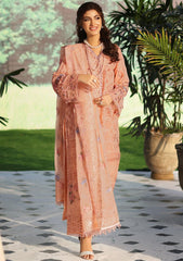 Lawn Airjet 3 Piece Shirt, Trousers & Dupatta Front Full Heavy Chikankari Embroidered Boring EC195