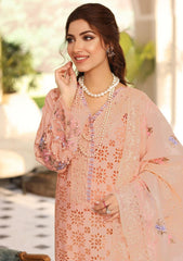 Lawn Airjet 3 Piece Shirt, Trousers & Dupatta Front Full Heavy Chikankari Embroidered Boring EC195