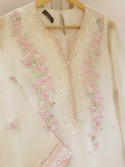 FABRIC Organza Embroidered With Hand Work