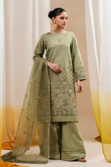 Lawn Airjet 3 Piece Shirt, Trousers And Dupatta EC197