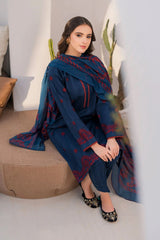 Fabric Dhanak 3 Piece Shirt Trousers Dupatta W02528