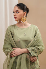 Lawn Airjet 3 Piece Shirt, Trousers And Dupatta EC197