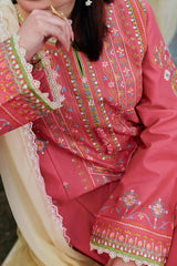 Lawn Airjet 3 Piece Shirt, Trousers And Dupatta EC200