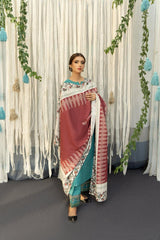 Fabric Lawn 3 Piece Shirt Trousers And Dupatta SC106