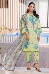 Fabric Lawn Airjet 3 Piece Shirt Trousers & Dupatta EC122