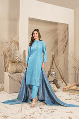 Fabric Lawn Chikankari Airjet Quality 3 Piece Shirt, Trousers & Dupatta EC452