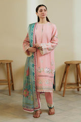 Lawn Airjet 3 Piece Shirt, Trousers And Dupatta EC201