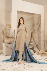 Fabric Lawn Chikankari Airjet Quality 3 Piece Shirt, Trousers & Dupatta EC453