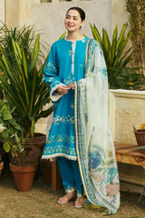 Lawn Airjet 3 Piece Shirt, Trousers And Dupatta EC202