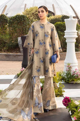 LAWN PRINTED SHIRT WITH PRINTED DUPATTA AND TROUSER EC107