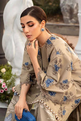 LAWN PRINTED SHIRT WITH PRINTED DUPATTA AND TROUSER EC107