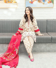 Jacquard Lawn 3 Piece Shirt, Trousers & Dupatta EC31