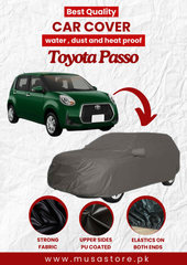 Toyota Passo 2010-2024 Car Top Cover Waterproof & Dust-proof Silver Spray Coated with Free Bag